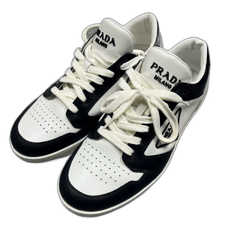 Prada Prada Black Leather Fashion Sneakers with Laces Size US 6.5 / EU 39-40 - 1 Thumbnail