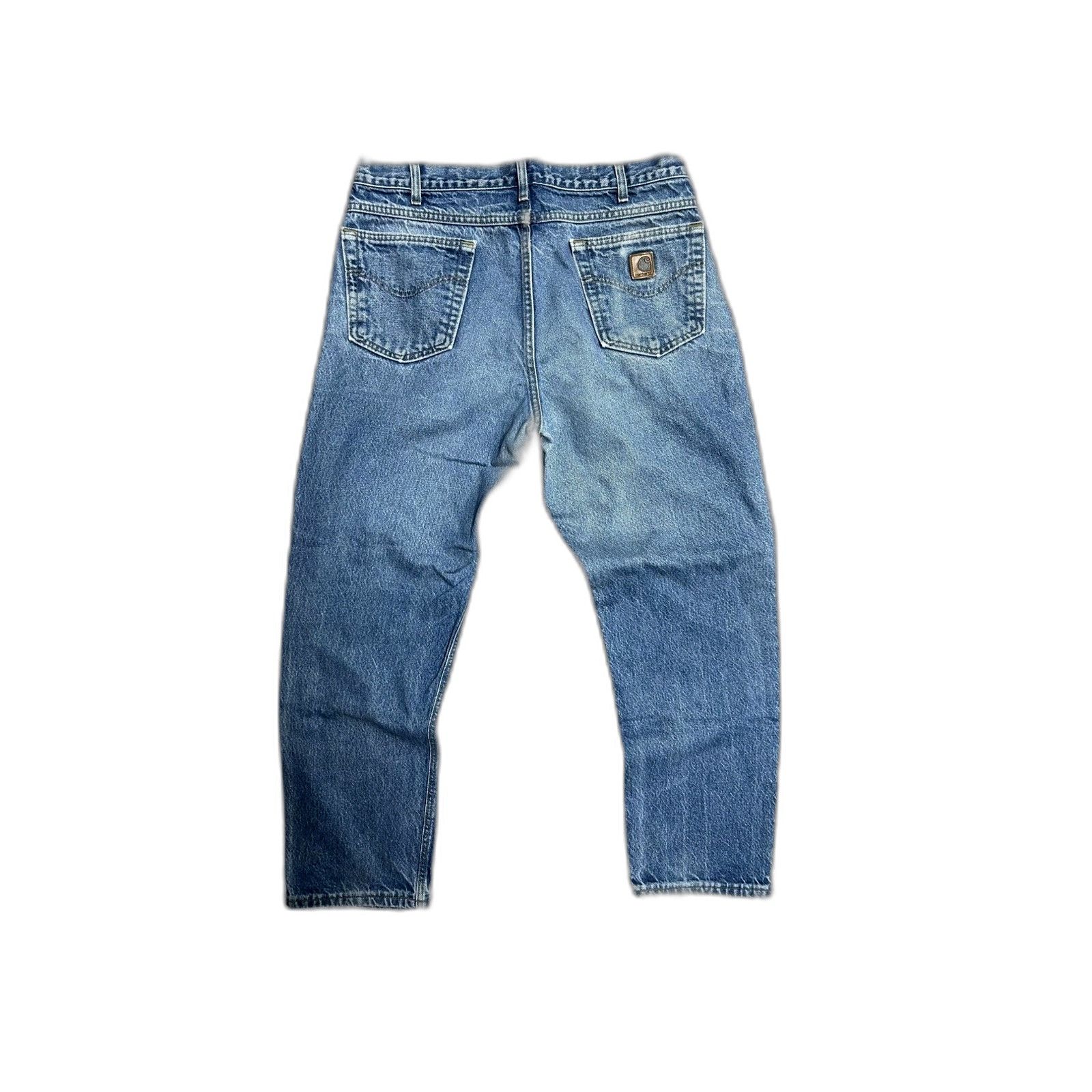 Carhartt Vintage Carhartt Jeans Mens 34x28 Relaxed Light Wash Work We Size US 34 / EU 50 - 1 Thumbnail
