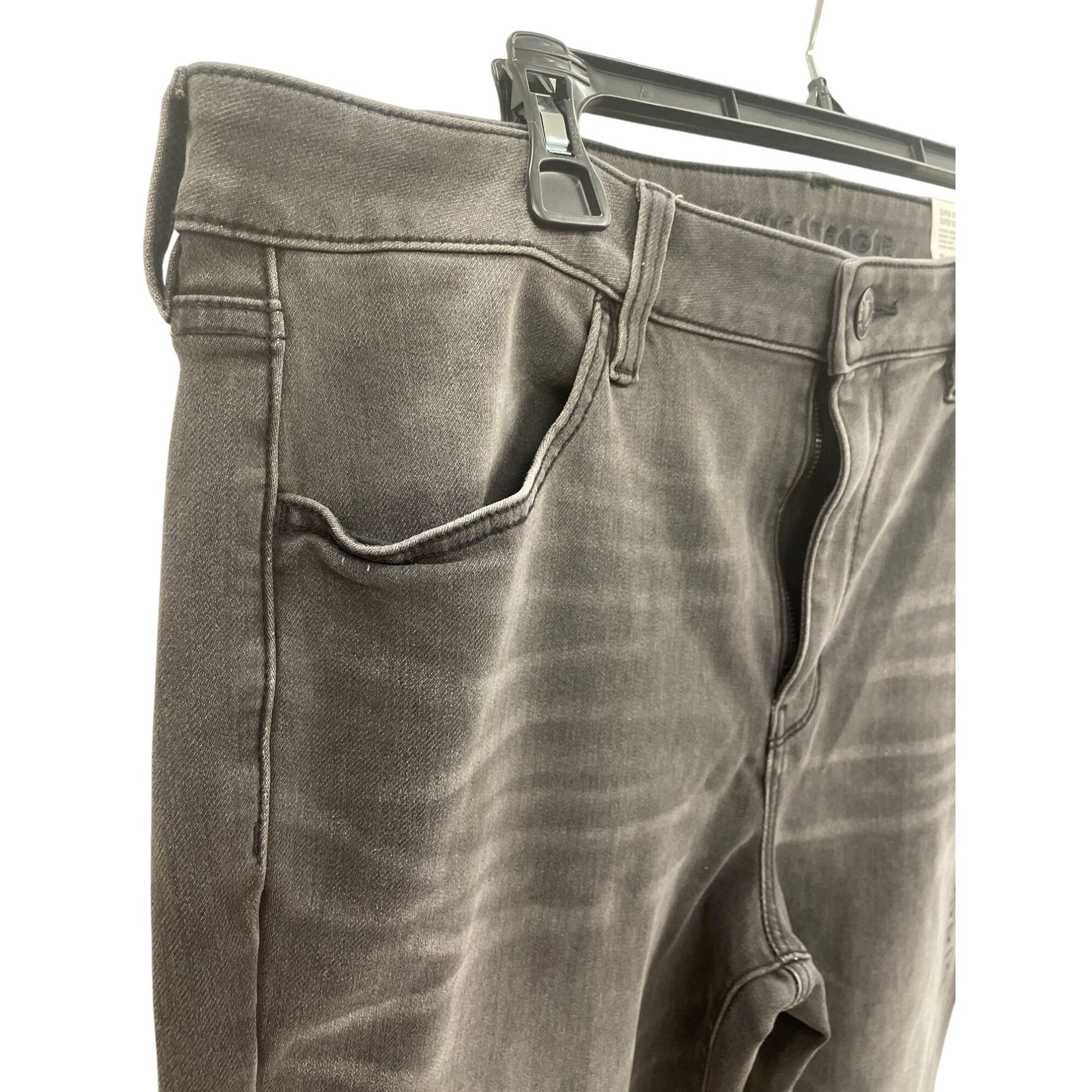 American Eagle Outfitters American Eagle Womens Black Super Stretch Jeggings Size 18 R Size 36" / US 14 / IT 50 - 5 Thumbnail