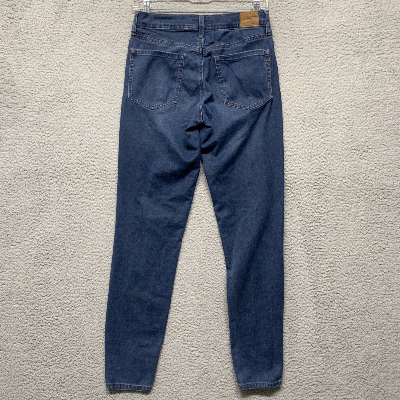 Vintage Aéropostale Women's Jeans Long Blue High Rise Dark Wash Skinny Stretch Jegging Size 4 Size 27" / US 4 / IT 40 - 4 Thumbnail