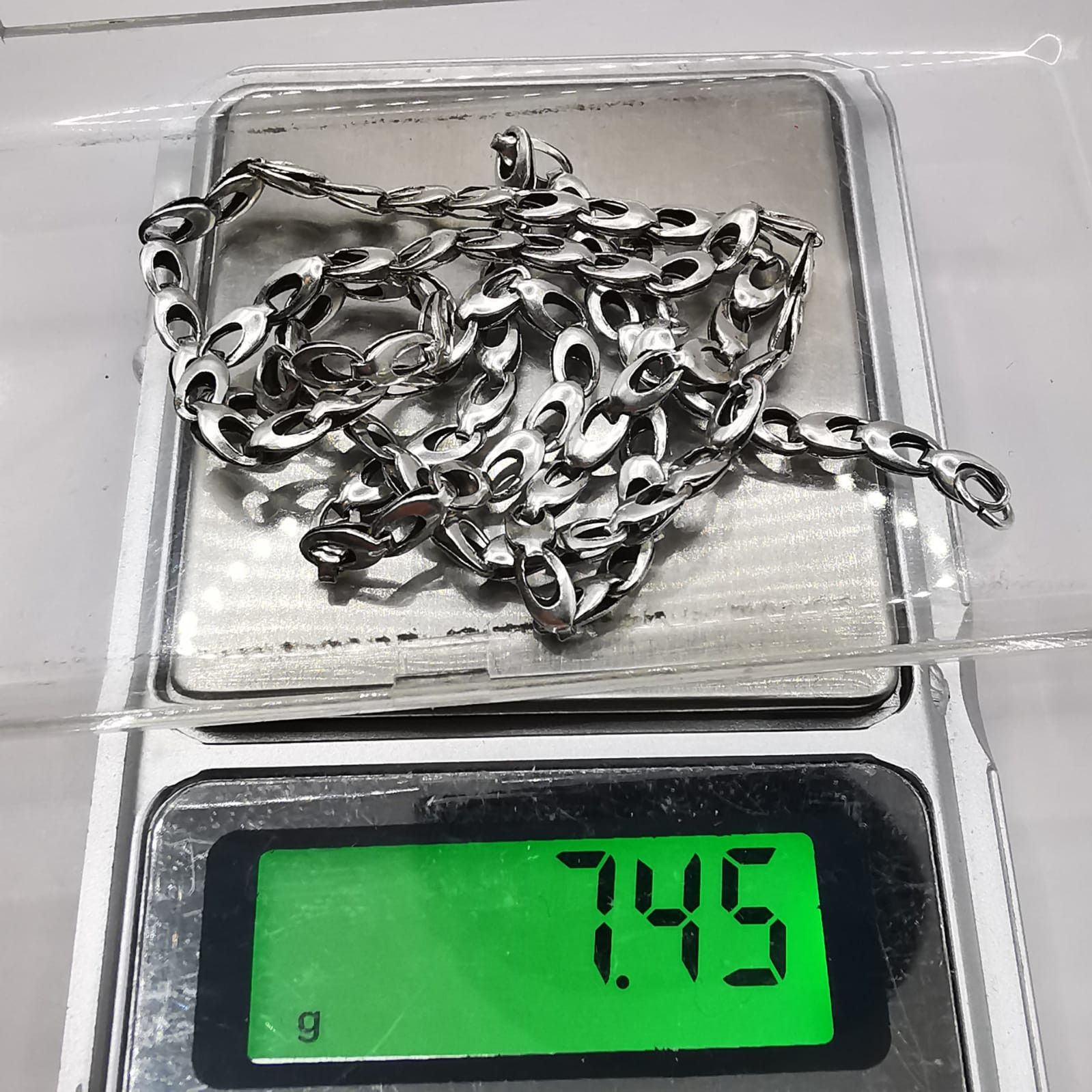 Sterling Silver Vintage Jewelry Chain,925 Sterling Silver,Signed 7,45g Size ONE SIZE - 6 Thumbnail