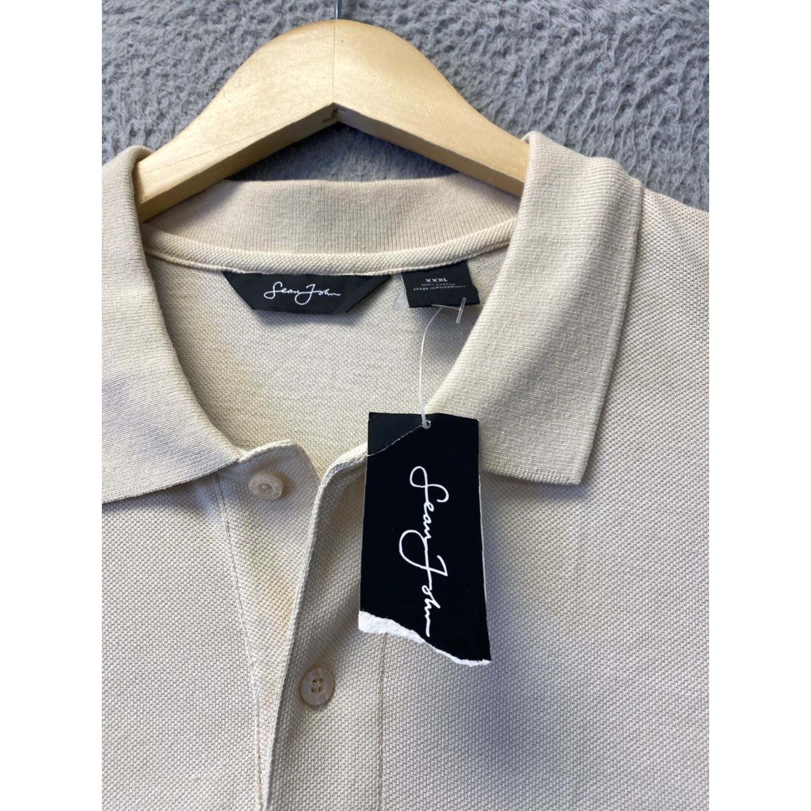 Sean John VINTAGE Sean John Polo Shirt XXXL Tan Striped Cotton Golf Summer Mens Size US XXL / EU 58 / 5 - 5 Thumbnail