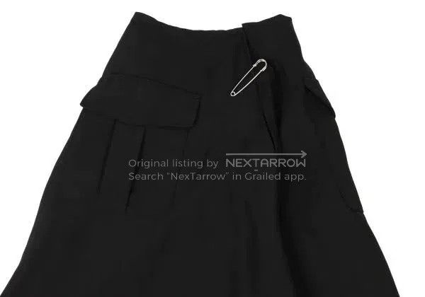 Comme des Garcons Comme Des Garcons size M Black vintage design half skirt Size 23" - 4 Thumbnail