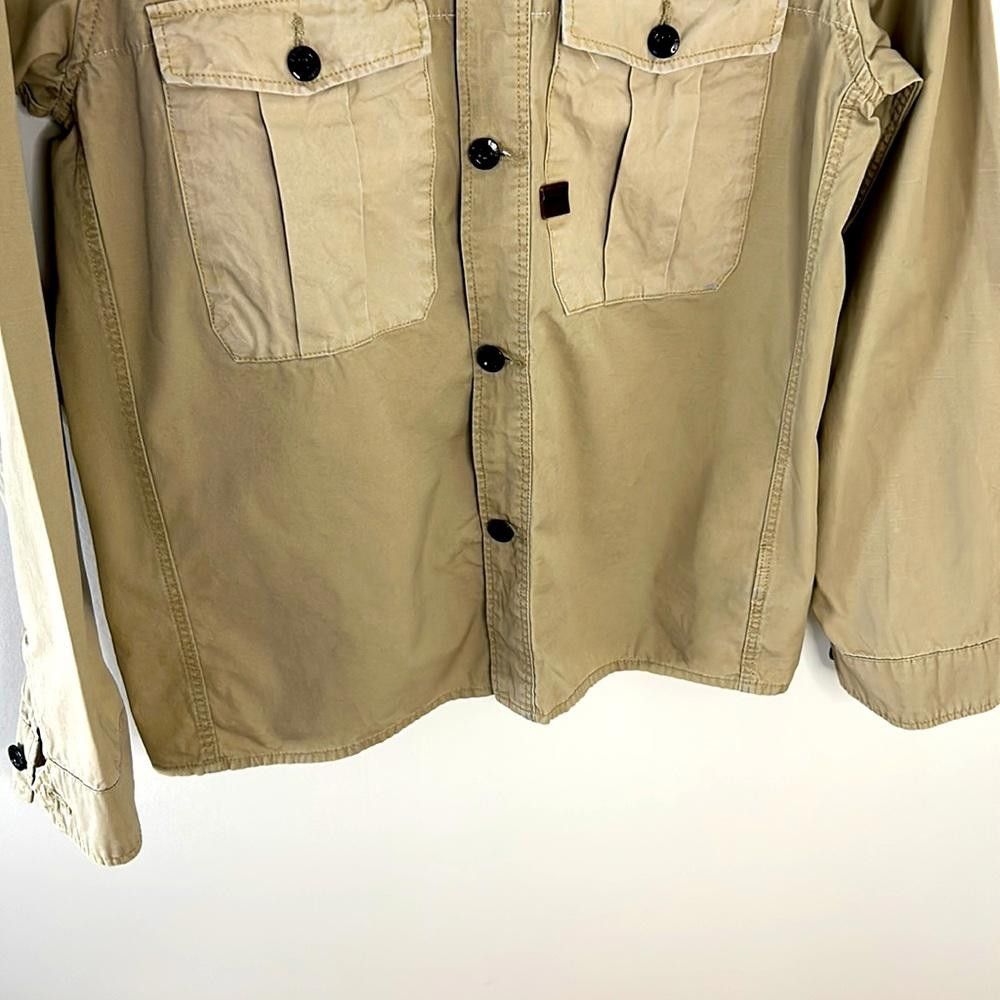 Designer G-Star RAW - Field Jkt Shirt - Lg - Khaki Ripstop - 100% Ctn Size US L / EU 52-54 / 3 - 4 Thumbnail