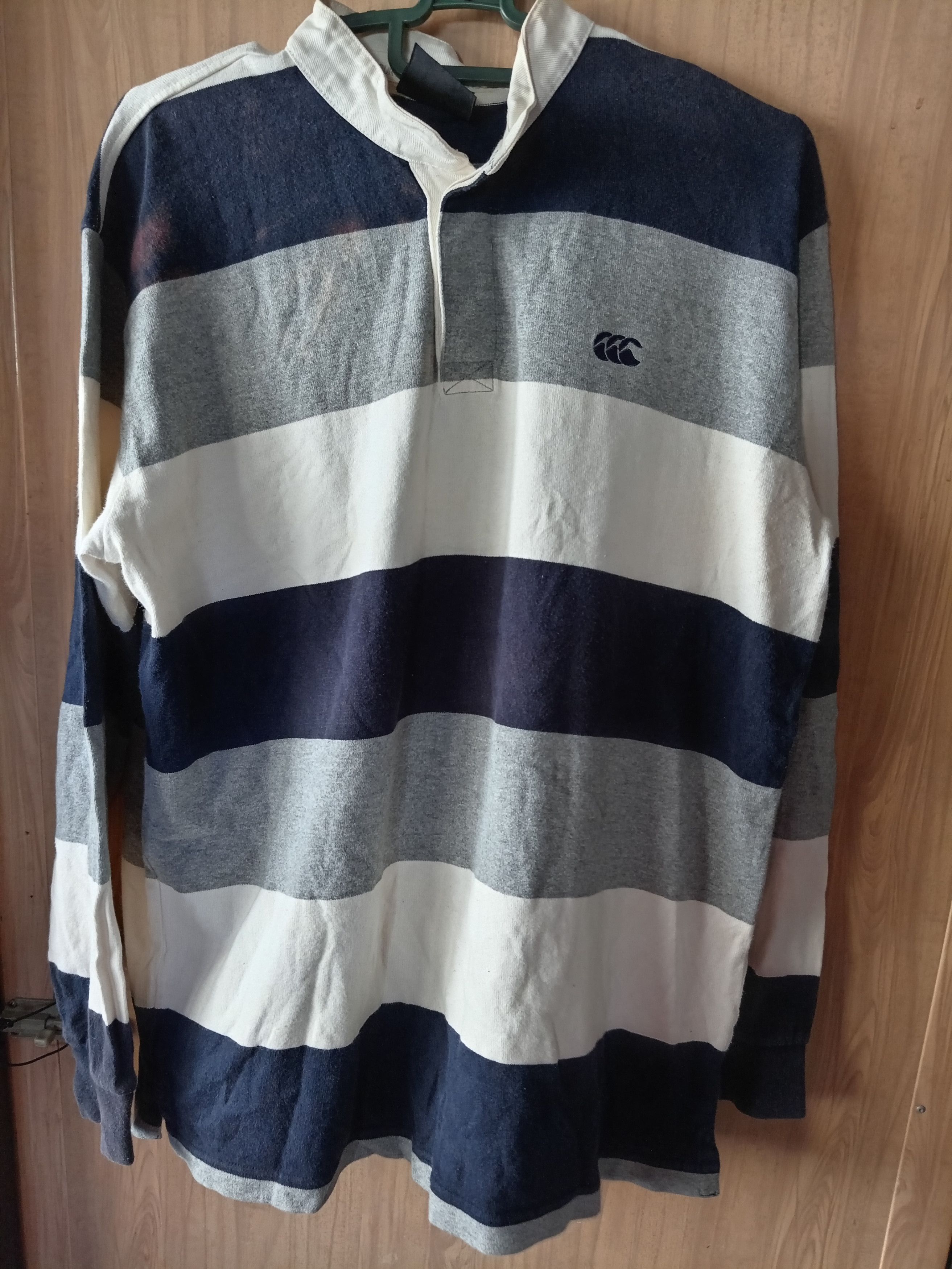 Vintage Canterbury stripe polo shirt