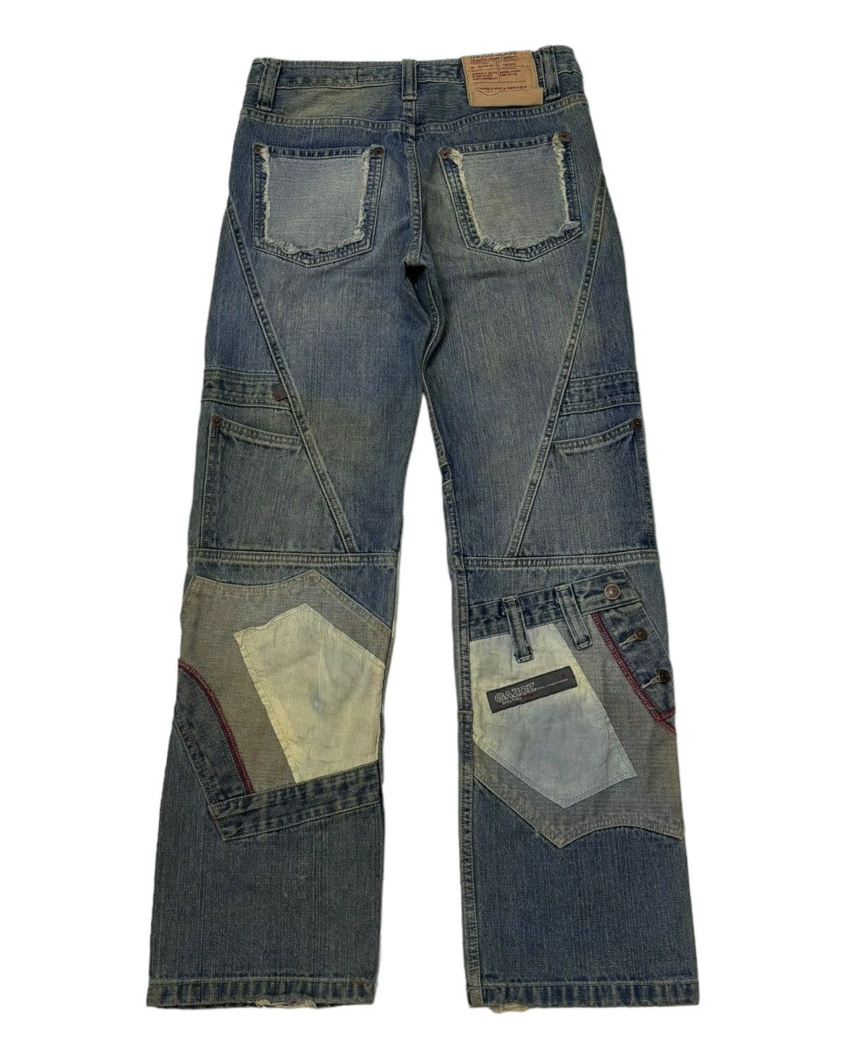 14th Addiction RECONSTUCTED MULTI POCKET DENIM PATCHWORK GAZOZ JEANS HYPE Size US 32 / EU 48 - 9 Thumbnail