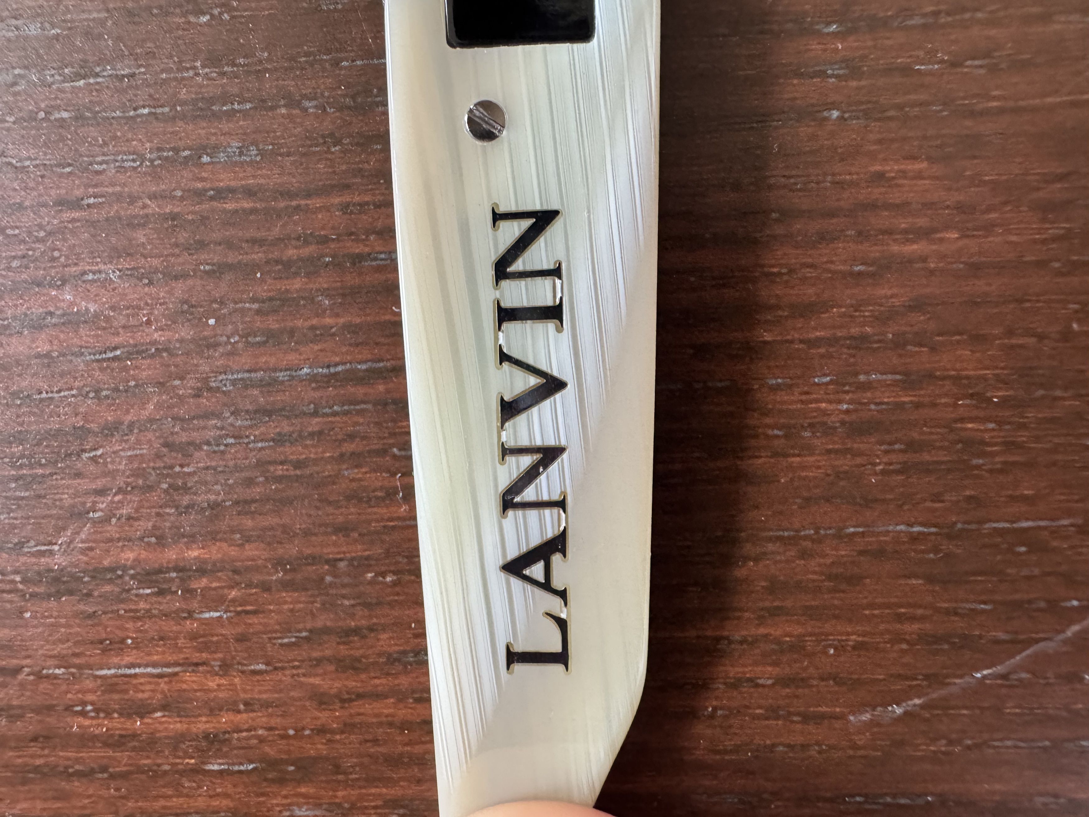 Lanvin Lanvin '00s Ivory Horn Gunmetal Crystal Oversized Sunglasses Size ONE SIZE - 5 Thumbnail