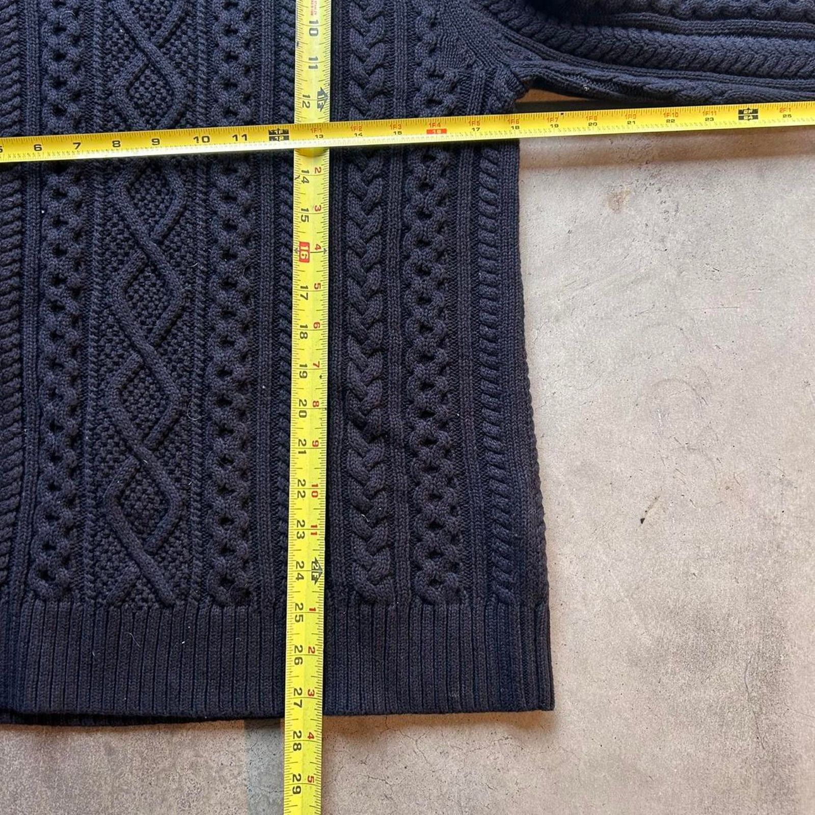 American Essentials vintage black cable fisherman sweater Size US M / EU 48-50 / 2 - 3 Thumbnail