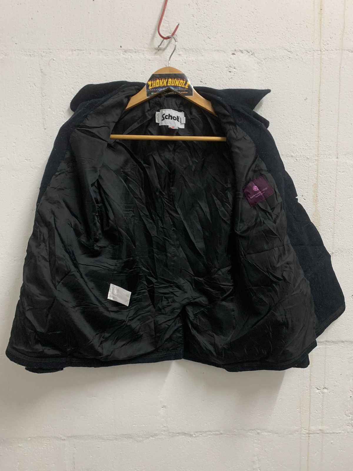 Japanese Brand × Schott × Vintage Vintage Schott NYC Double Breasted Wool Jacket Size S / US 4 / IT 40 - 4 Thumbnail
