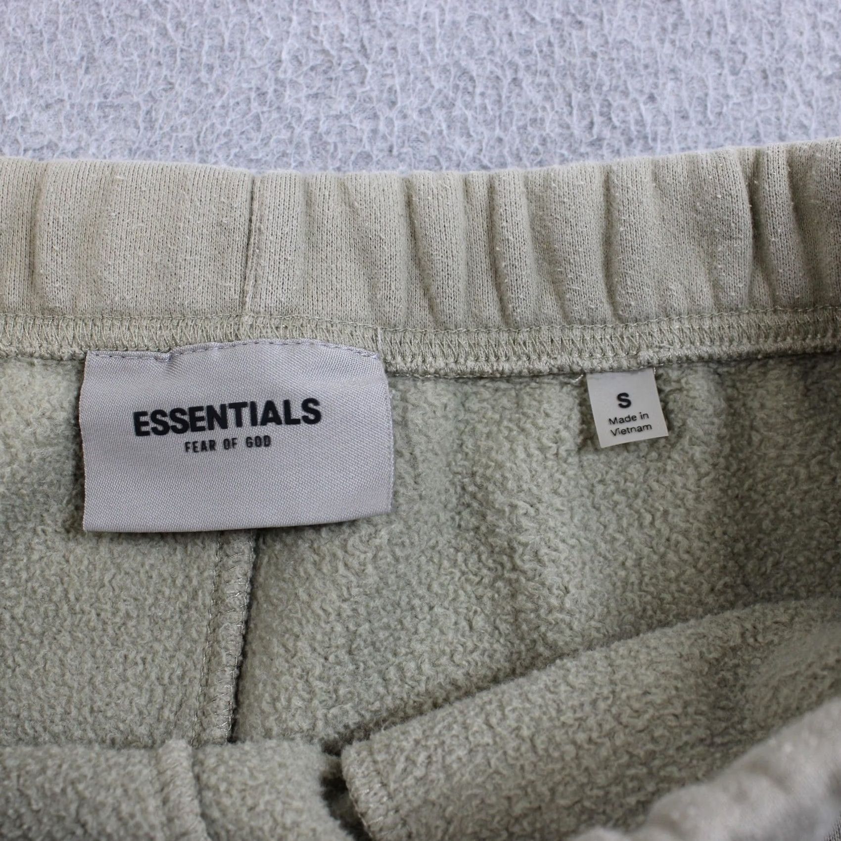 Vintage Fear of God Essentials Fleece Sweatpants - Mens Small Beige Size US 29 - 3 Thumbnail