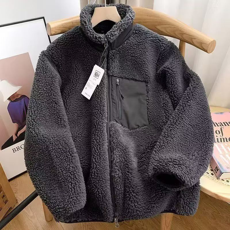 Japanese Brand × Vintage Black washed vintage loose thick fleece jacket Size US L / EU 52-54 / 3 - 2 Thumbnail
