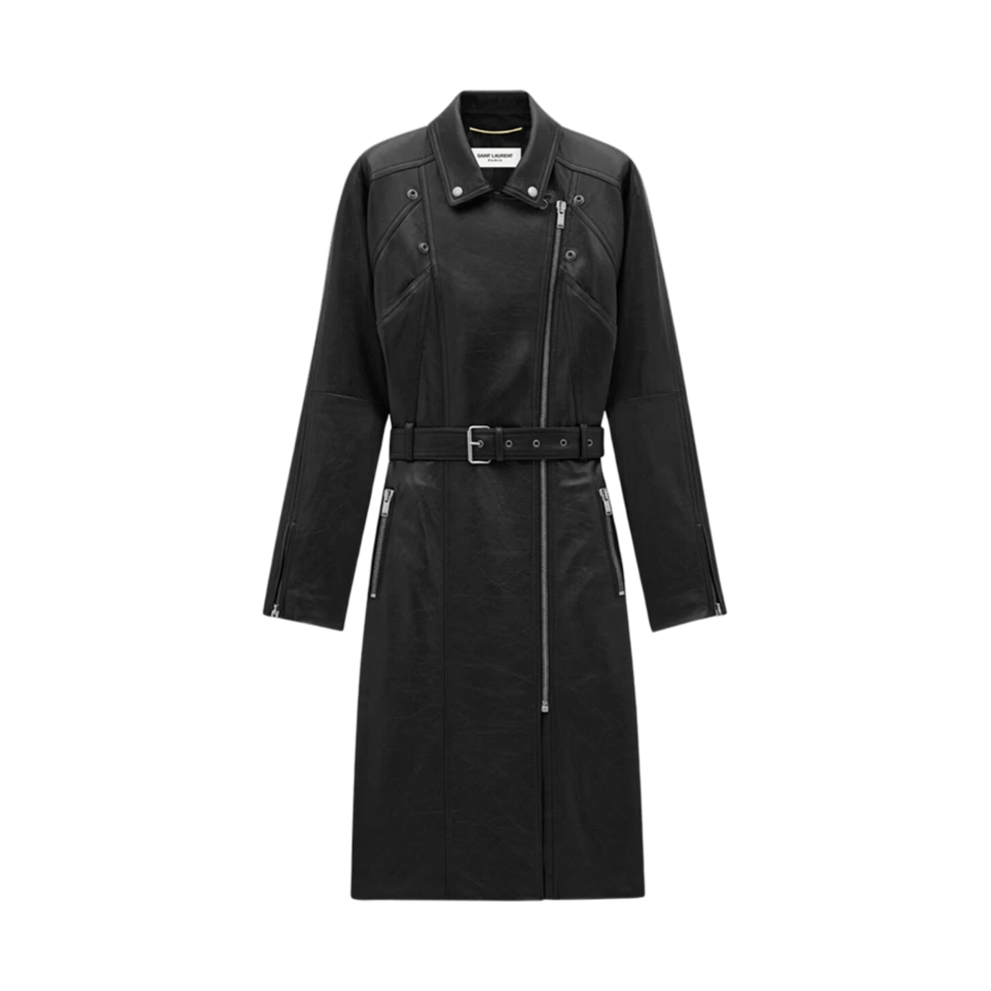 Saint Laurent Paris o1bcso1str1225 Biker Coat in Lambskin in Black Size XS / US 0-2 / IT 36-38 - 1 Thumbnail