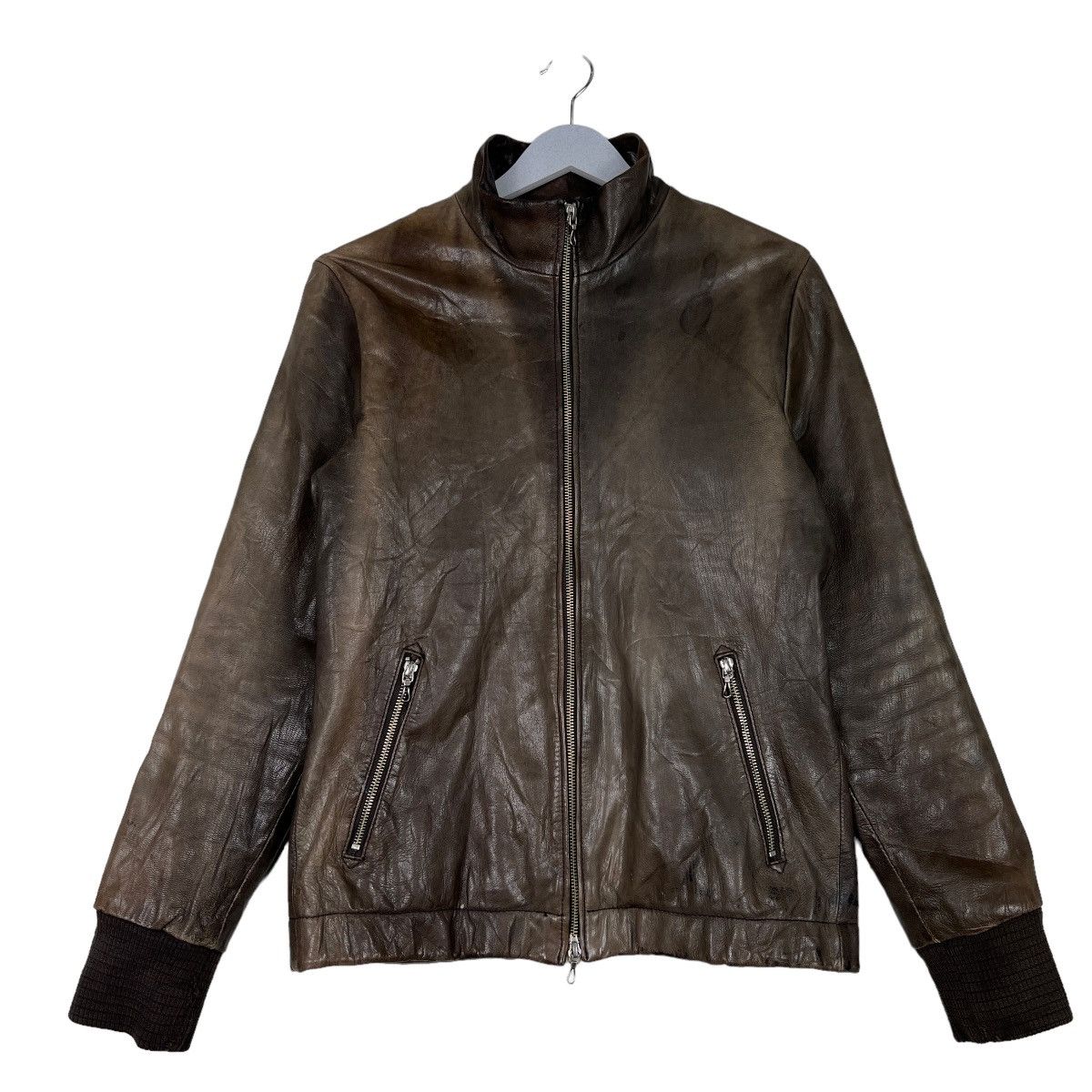 14th Addiction 🔥 NANO JOURNAL STANDARD GOAT SKIN BLOUSON LEATHER JACKET Size US M / EU 48-50 / 2 - 1 Thumbnail