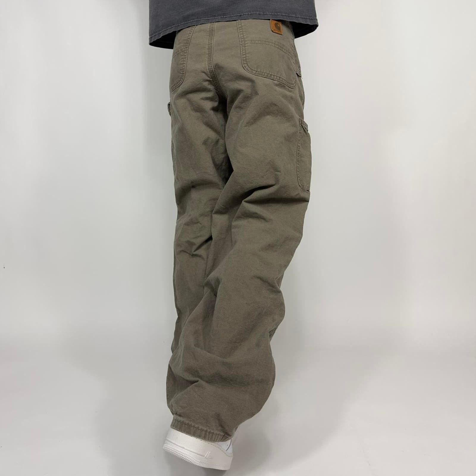 image of Y2K Faded Mocha Baggy Carhartt Carpenter Workwear Pants in Brown, Men's (Size 36)