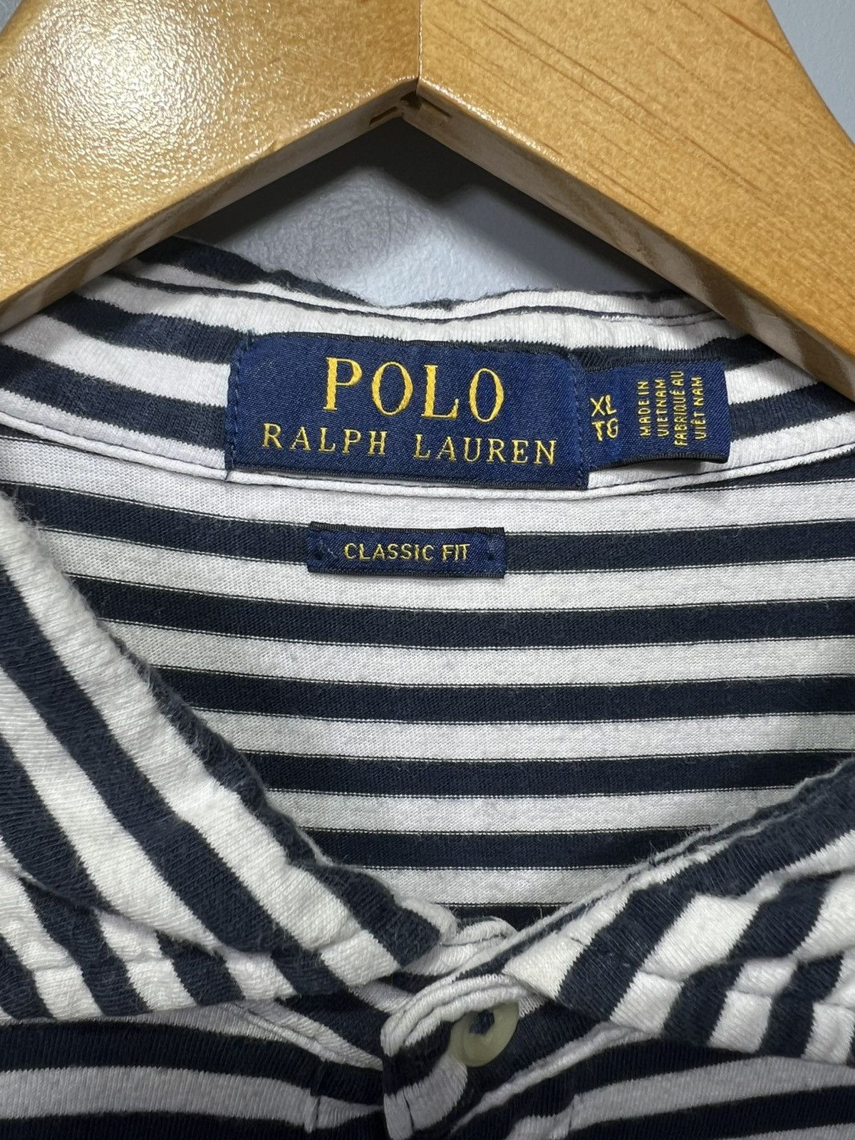 Polo Ralph Lauren Polo Ralph Lauren Men's Classic Fit polo XL Blue Striped Size US XL / EU 56 / 4 - 6 Thumbnail