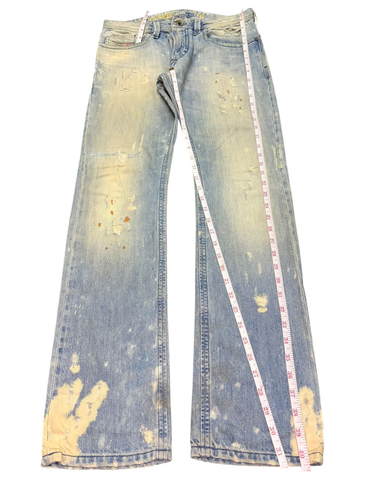 Diesel Vintage Italy Diesel Thavar Bleached Distressed Jeans Size US 31 - 7 Thumbnail