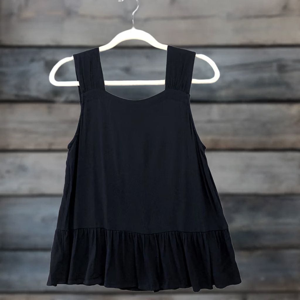 Loft Loft Camisole Top Womens S Navy Blue Square Neck Peplum Tank Size S / US 4 / IT 40 - 1 Thumbnail