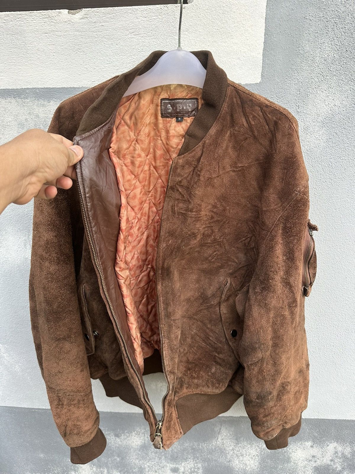 Vintage Vintage leather bomber jacket Size US L / EU 52-54 / 3 - 3 Thumbnail
