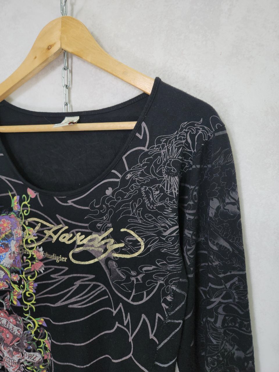 Christian Audigier Ed hardy by Christian Audigier skulls long sleeve shirt Size M / US 6-8 / IT 42-44 - 5 Thumbnail