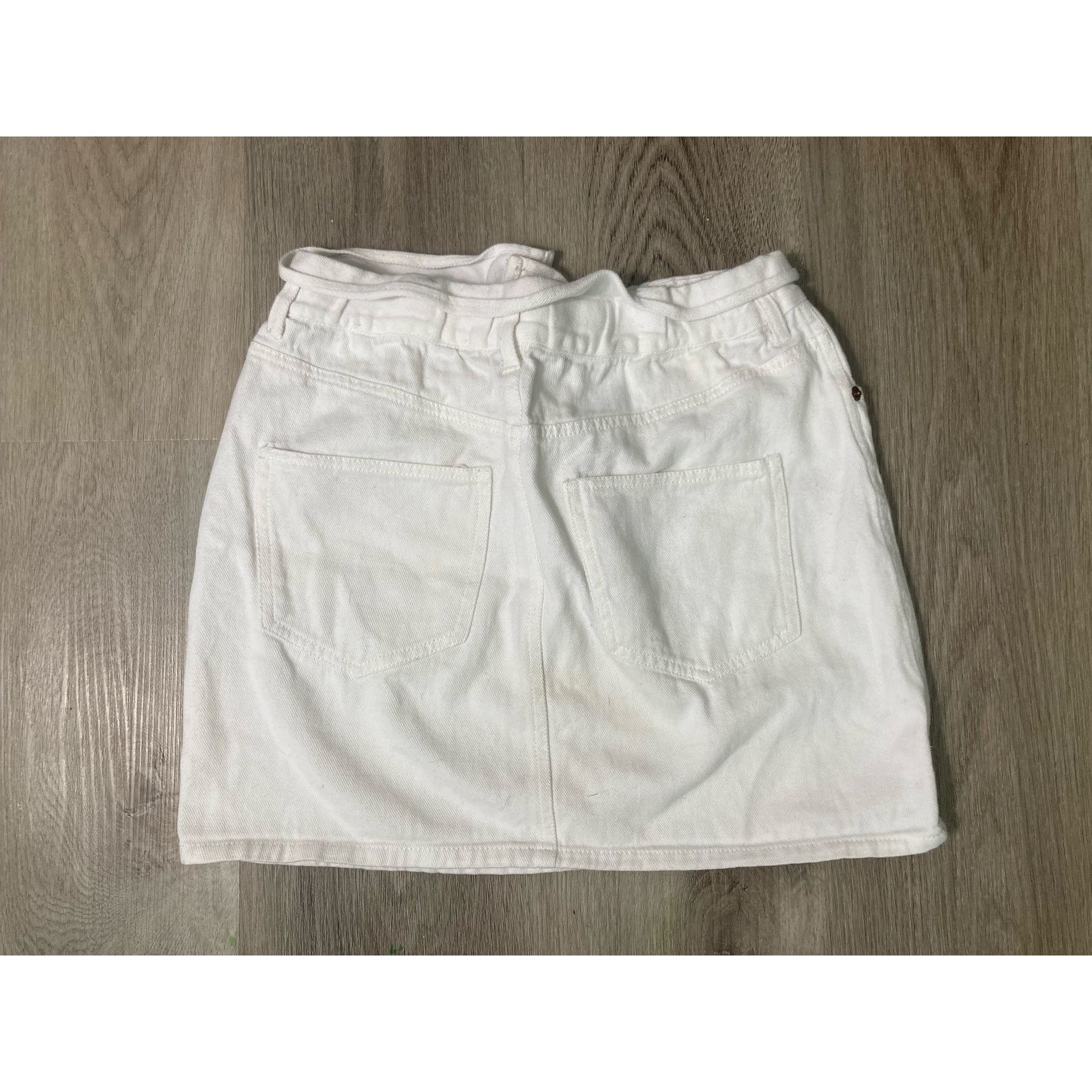 Other Women's White Denim Skirt S Casual Fashion Trendy Summer Size 26" / US 2 / IT 38 - 5 Thumbnail