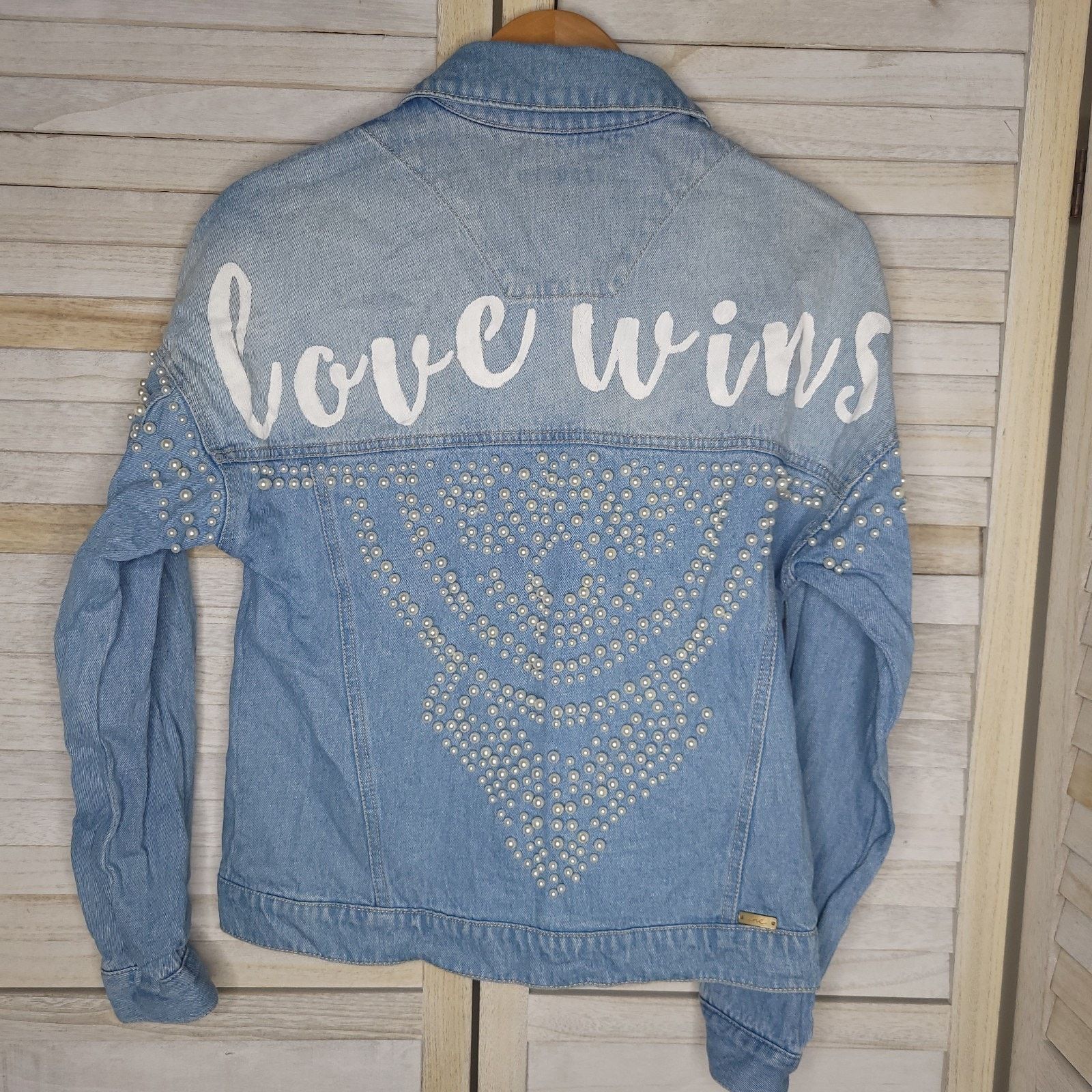 Other International Concepts Jean Jacket Beaded Womens XS Size XS / US 0-2 / IT 36-38 - 1 Thumbnail