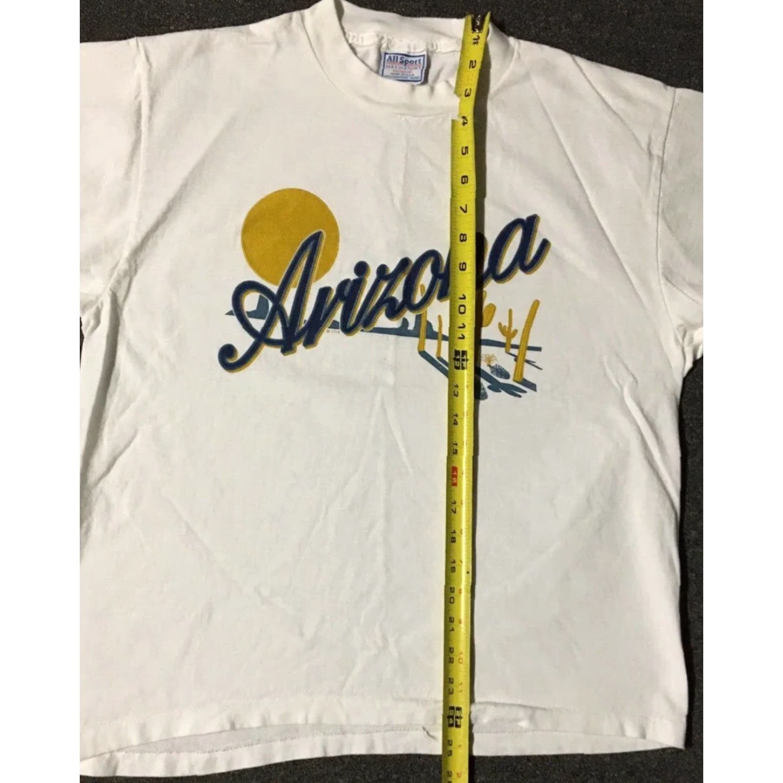 Vintage VINTAGE Arizona Spellout Shirt S USA Nature Cactus College ASU Biker Grunge 80s 90s USA Shirt Mens White Short Sleeve T-Shirt Size US S / EU 44-46 / 1 - 6 Thumbnail