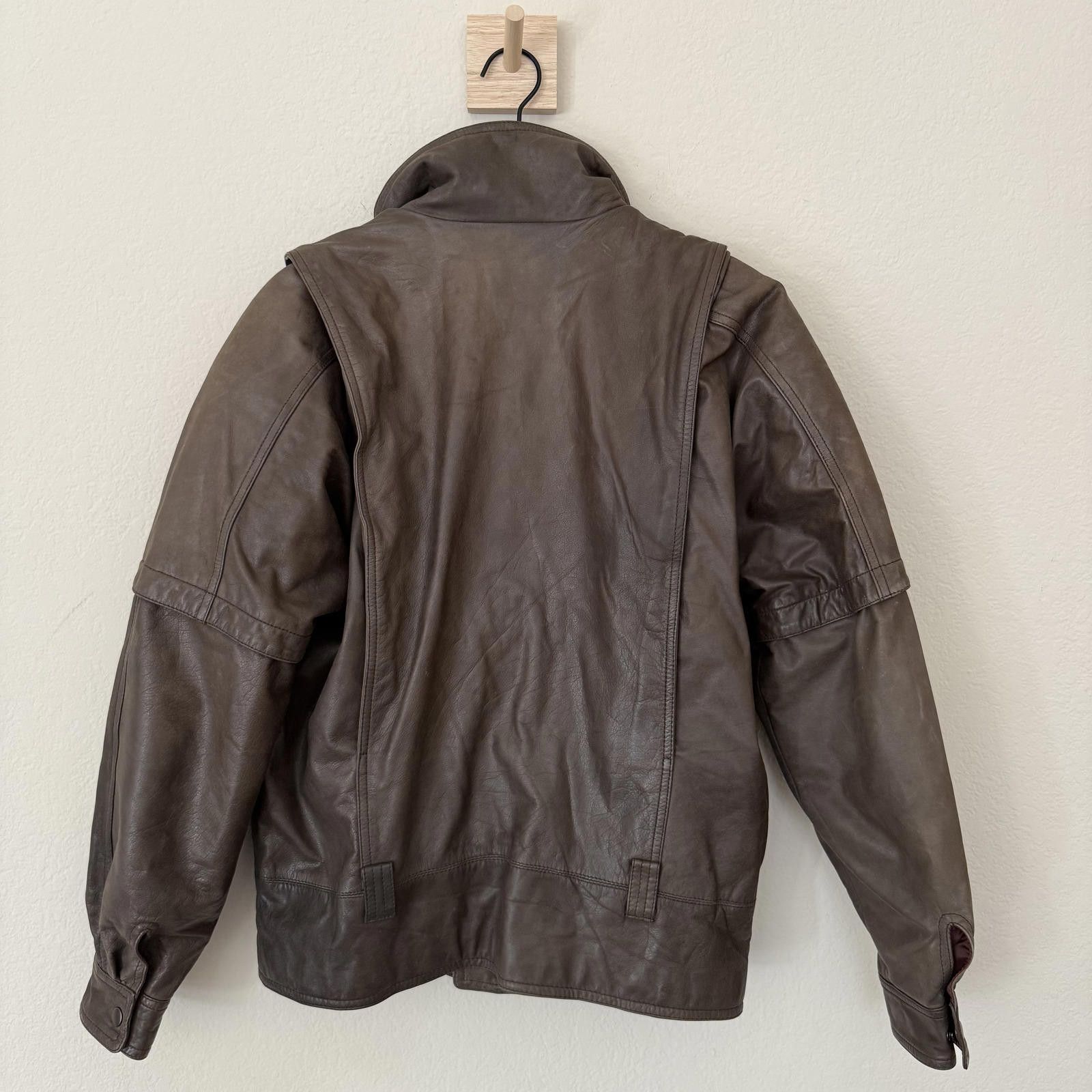 Saxony Saxony Jacket Men's 40 Brown VNT Genuine Leather Size US M / EU 48-50 / 2 - 7 Thumbnail