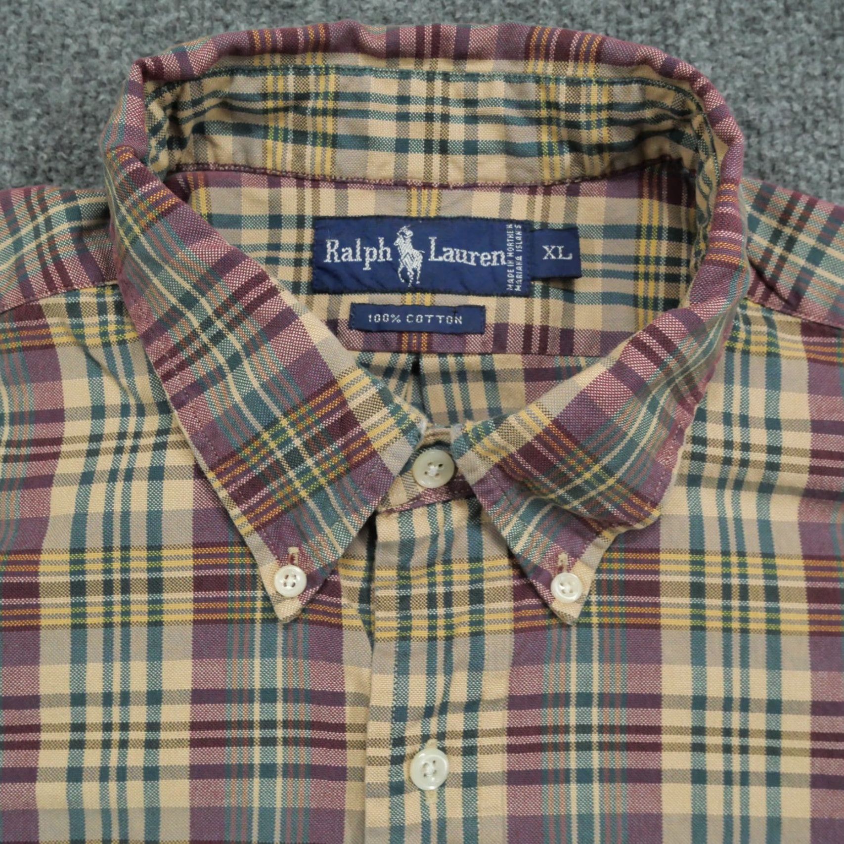Ralph Lauren Ralph Lauren Shirt Mens XL Red Tan Plaid Button Down Long Sleeve Size US XL / EU 56 / 4 - 4 Thumbnail