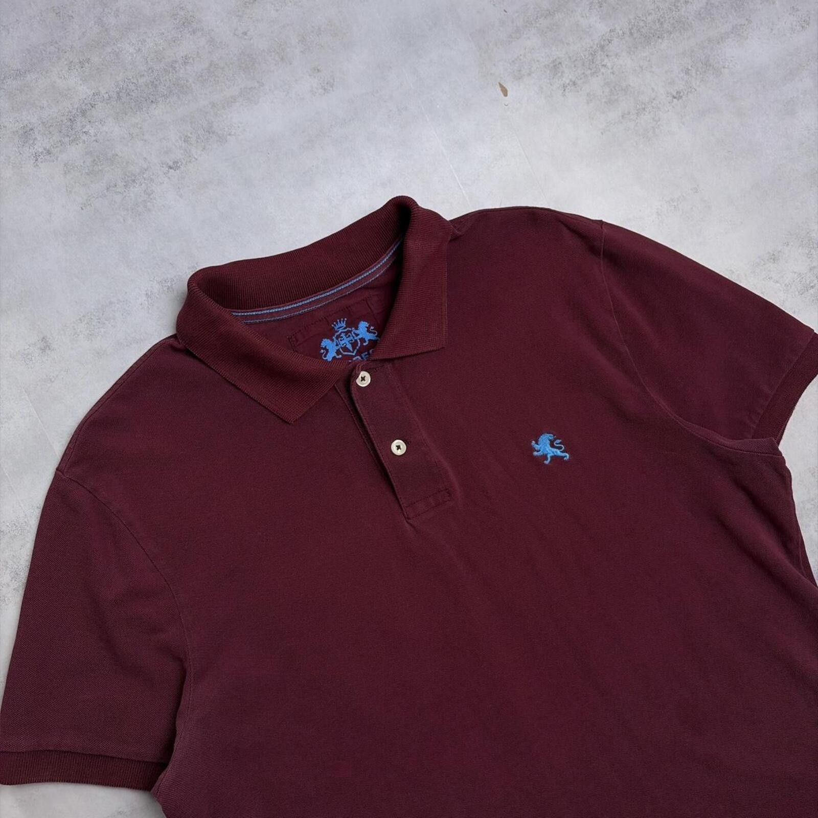 Express Y2K Burgundy Express Grunge Polo Shirt Size US L / EU 52-54 / 3 - 5 Thumbnail