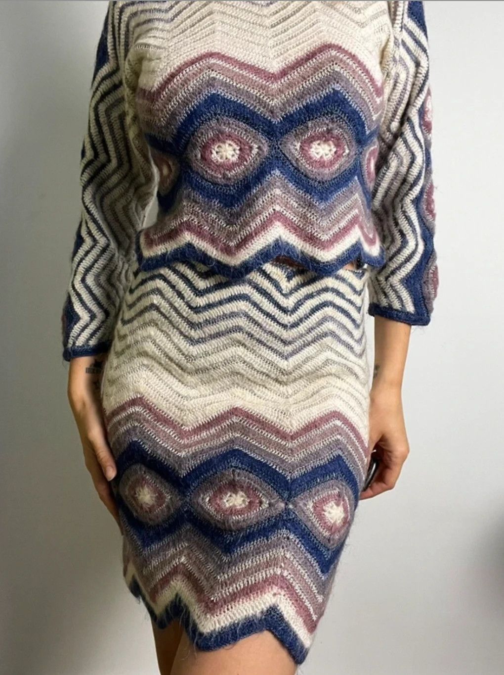 Vintage Vintage wool set skirt and top Size M / US 6-8 / IT 42-44 - 4 Thumbnail