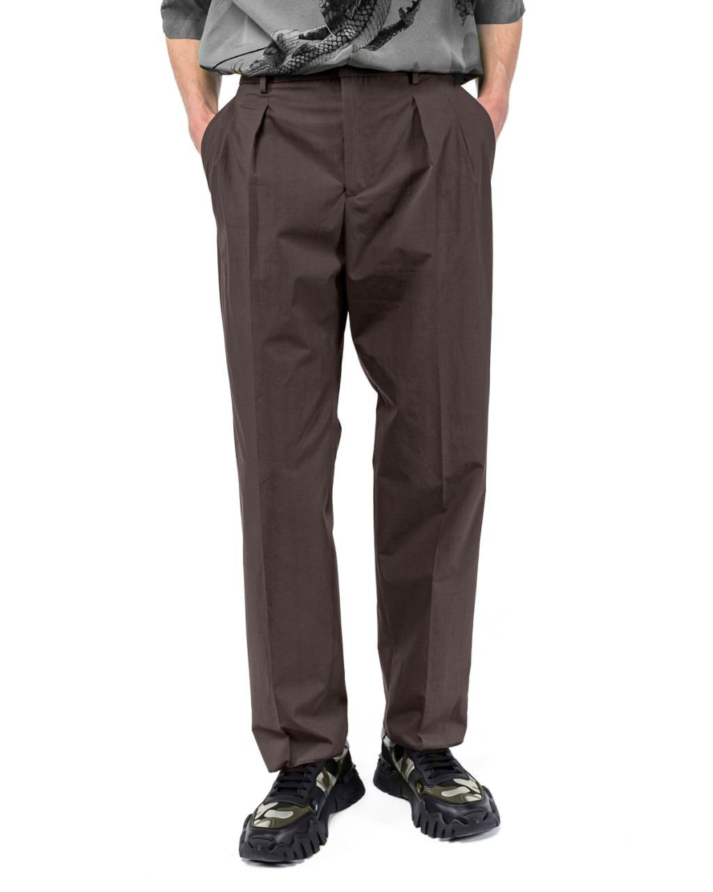 Valentino VALENTINO / Pleated Casual Cotton Trousers Size US 34 / EU 50 - 1 Thumbnail