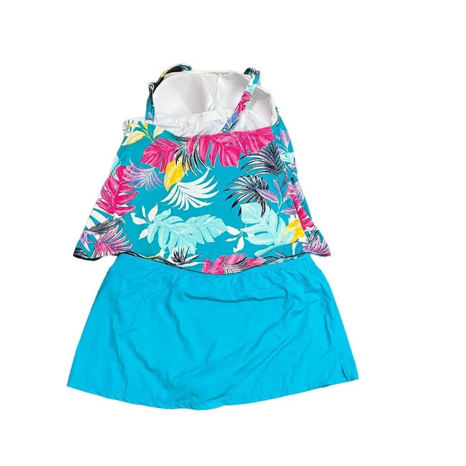 Jantzen Jantzen AO Tropical Palm Leaf Twisted Front Tankini Set 20W Size ONE SIZE - 6 Thumbnail