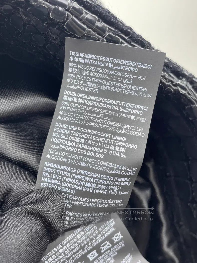 Saint Laurent Paris Saint Laurent Paris Black crocodile pattern leather coat Size XS / US 0-2 / IT 36-38 - 8 Thumbnail