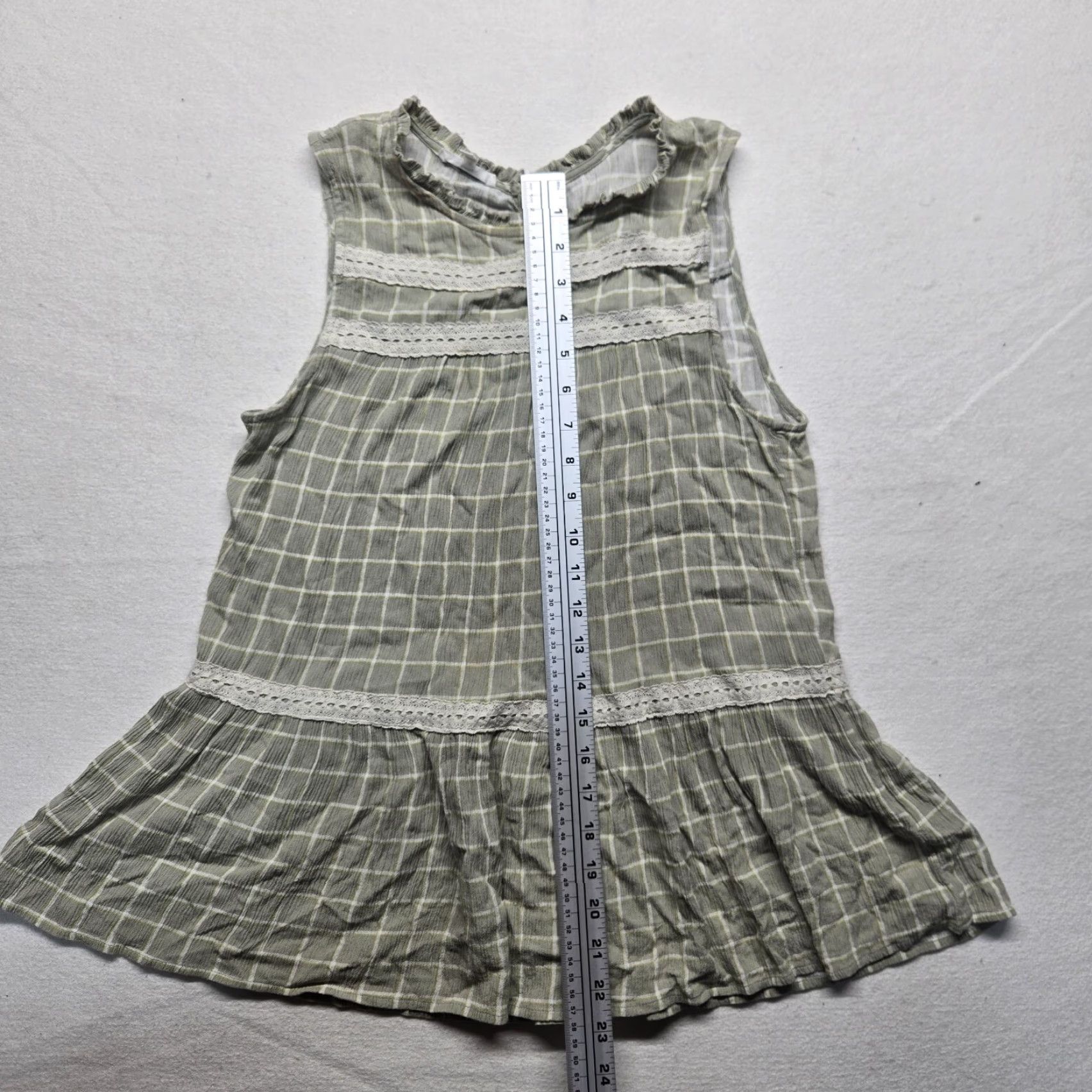 Vintage Maurices Shirt Dress Women's S Floral Sleeveless Lightweight V-Neck Green Polyester Open Tie Closure Dress Womens Small Short Sleeve Version Size S / US 4 / IT 40 - 5 Thumbnail