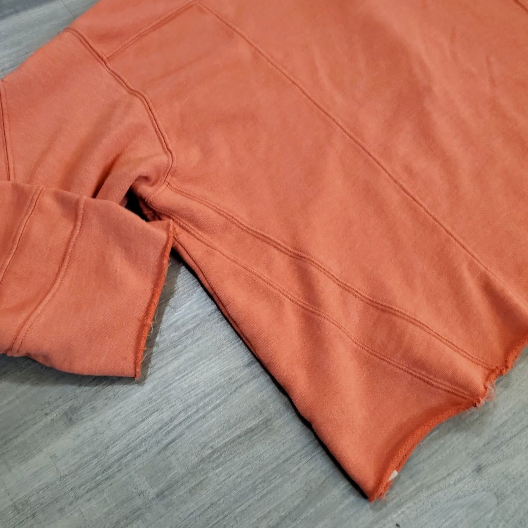 Free People Free People Movement Sweatshirt 1/2 Snap Crew Neck 3/4 Sleeve Oversized Orange Womens S Size S / US 4 / IT 40 - 3 Thumbnail