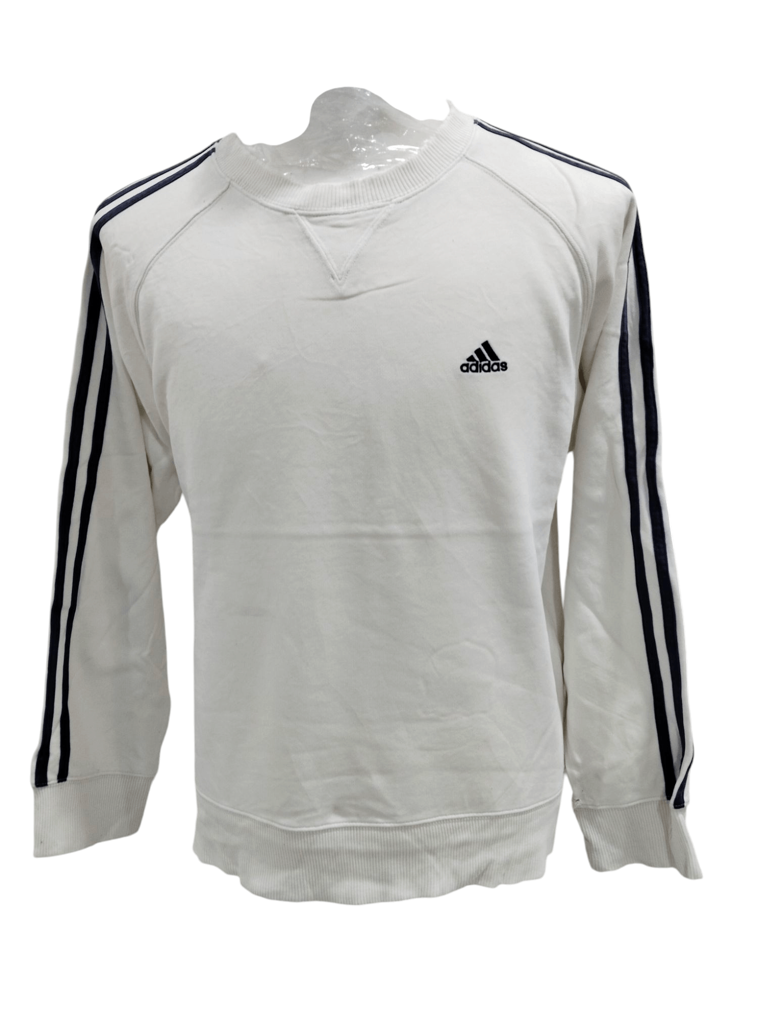 Adidas × Vintage Vintage Y2K Adidas Stripe Distressed Sweatshirt Size US L / EU 52-54 / 3 - 1 Thumbnail