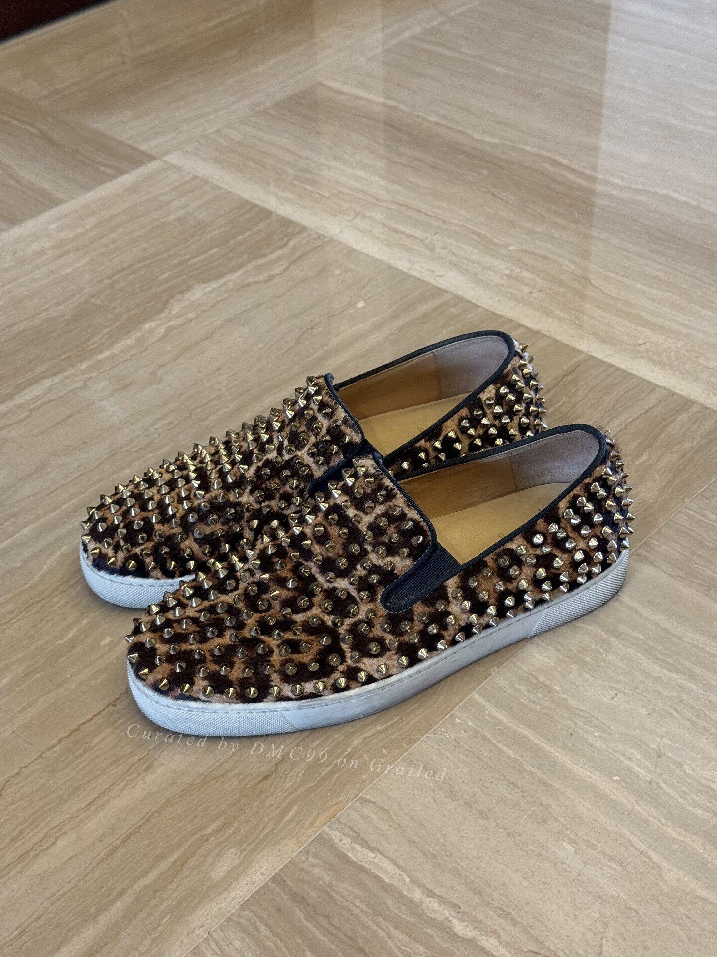 Christian Louboutin Christian Louboutin Studded Leopard Loafers Size US 9 / EU 42 - 1 Thumbnail