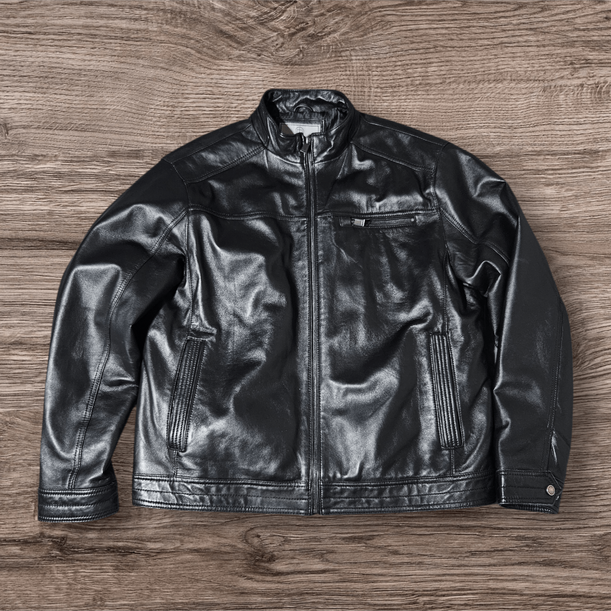 Leather Boston Harbour Jacket XL New Zealand Lamb Leather Cafe Racer Size US XL / EU 56 / 4 - 1 Thumbnail