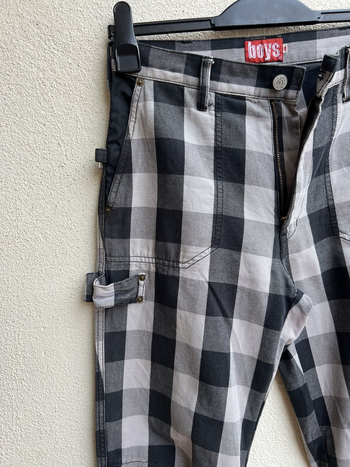 Japanese Brand VTG BATSU BOYS Japan Plaid Check Modular Bondage Trouser Size US 29 - 11 Thumbnail