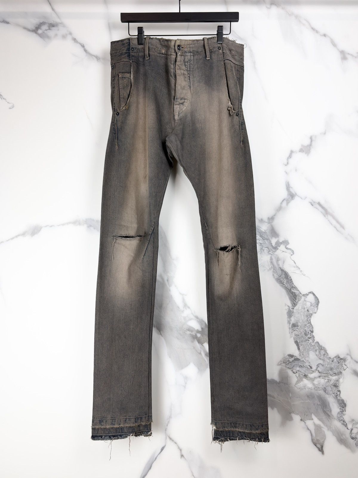 Rick Owens FW06 Rick Owens Dustulator Dark Shadow Dust Wash Denim Jeans Size US 34 / EU 50 - 1 Thumbnail