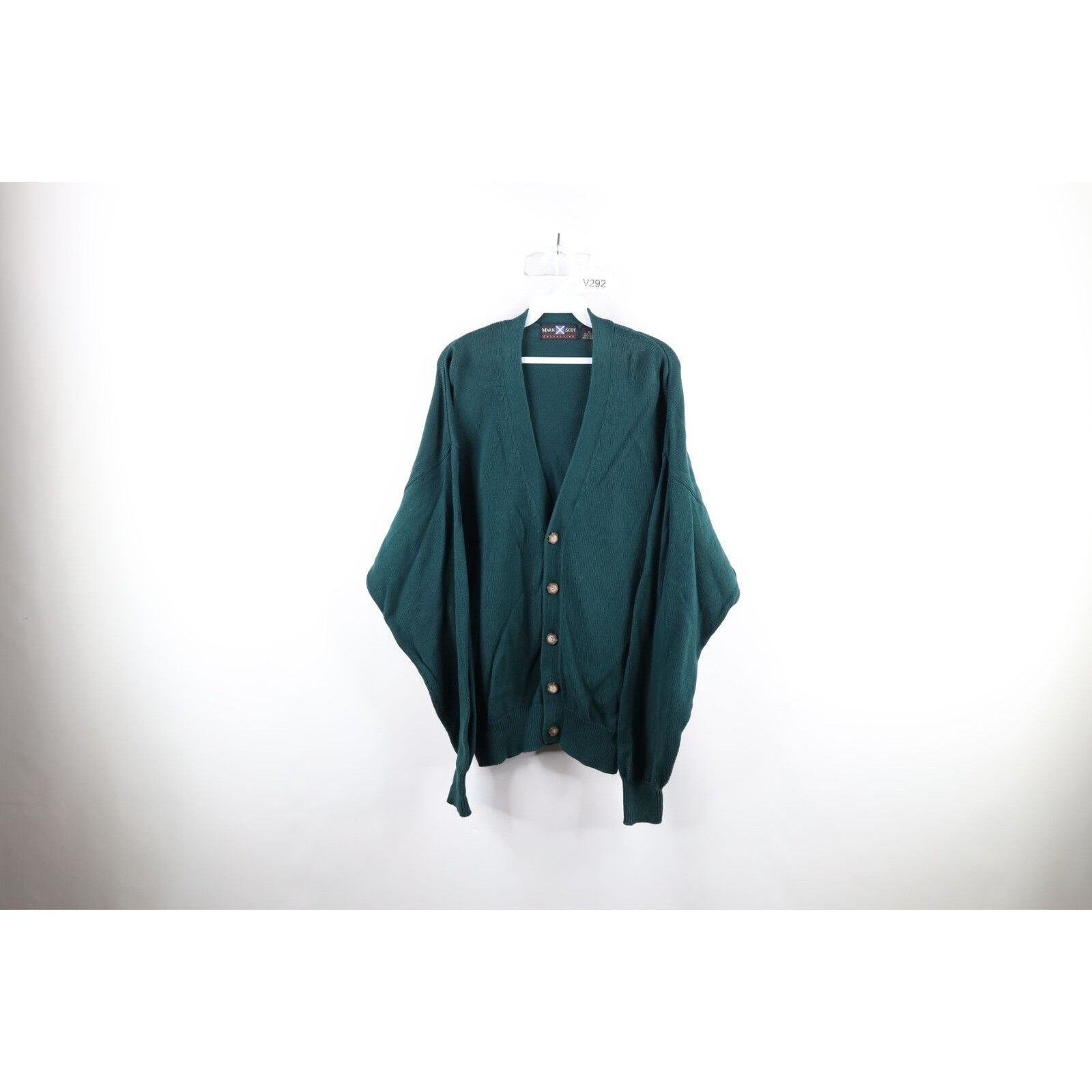 Image of Vintage 90's Streetwear Knit Kurt Cobain Cardigan Sweater in Green, Men's (Size XL)