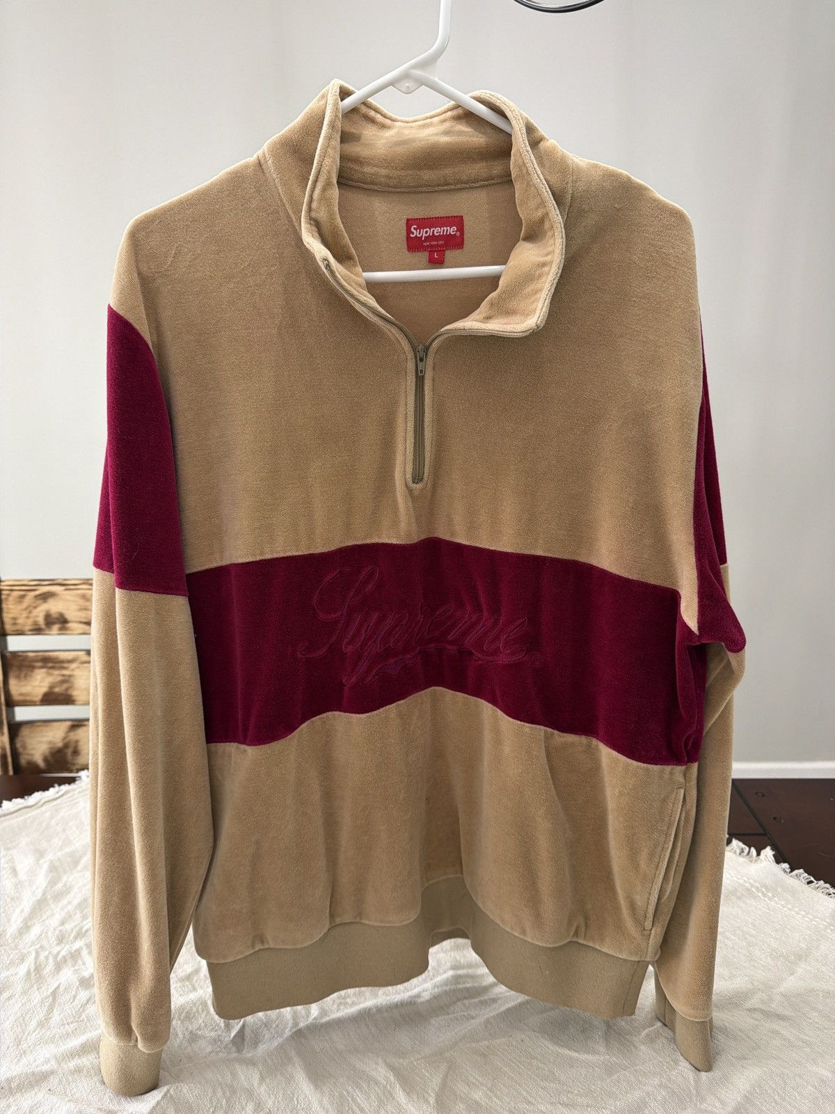 Supreme Velour Quarter Zip Size US L / EU 52-54 / 3 - 1 Thumbnail