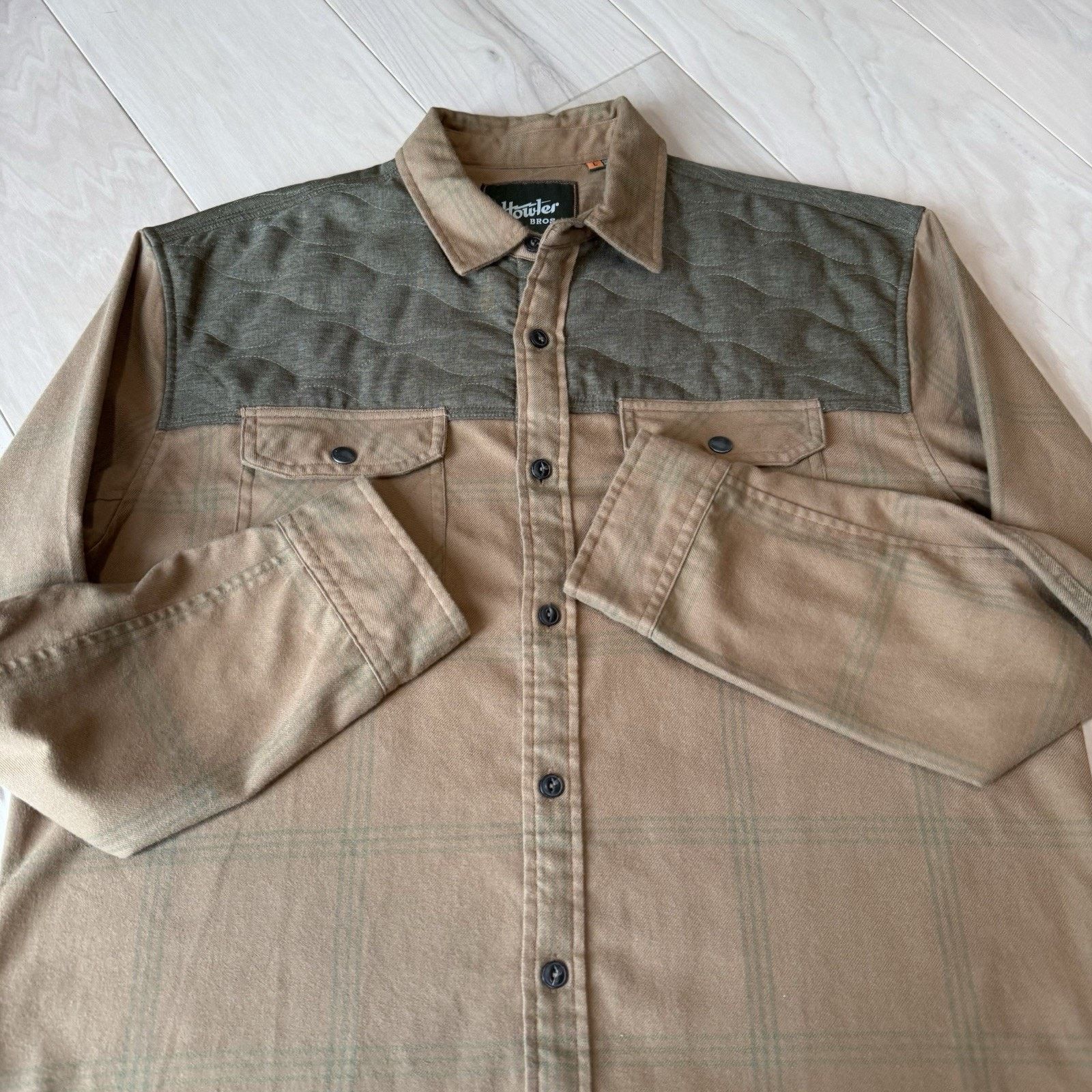 Howler Brothers Howler Brothers Quintana Quilted Flannel Shirt Large Brown Size US L / EU 52-54 / 3 - 4 Thumbnail