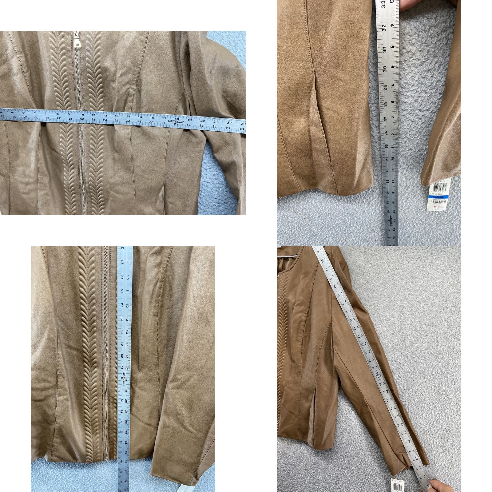 Charter Club Charter Club Women’s Brown Faux Leather Full Zip Core Jacket XL Adult Womens Size XL / US 12-14 / IT 48-50 - 8 Thumbnail