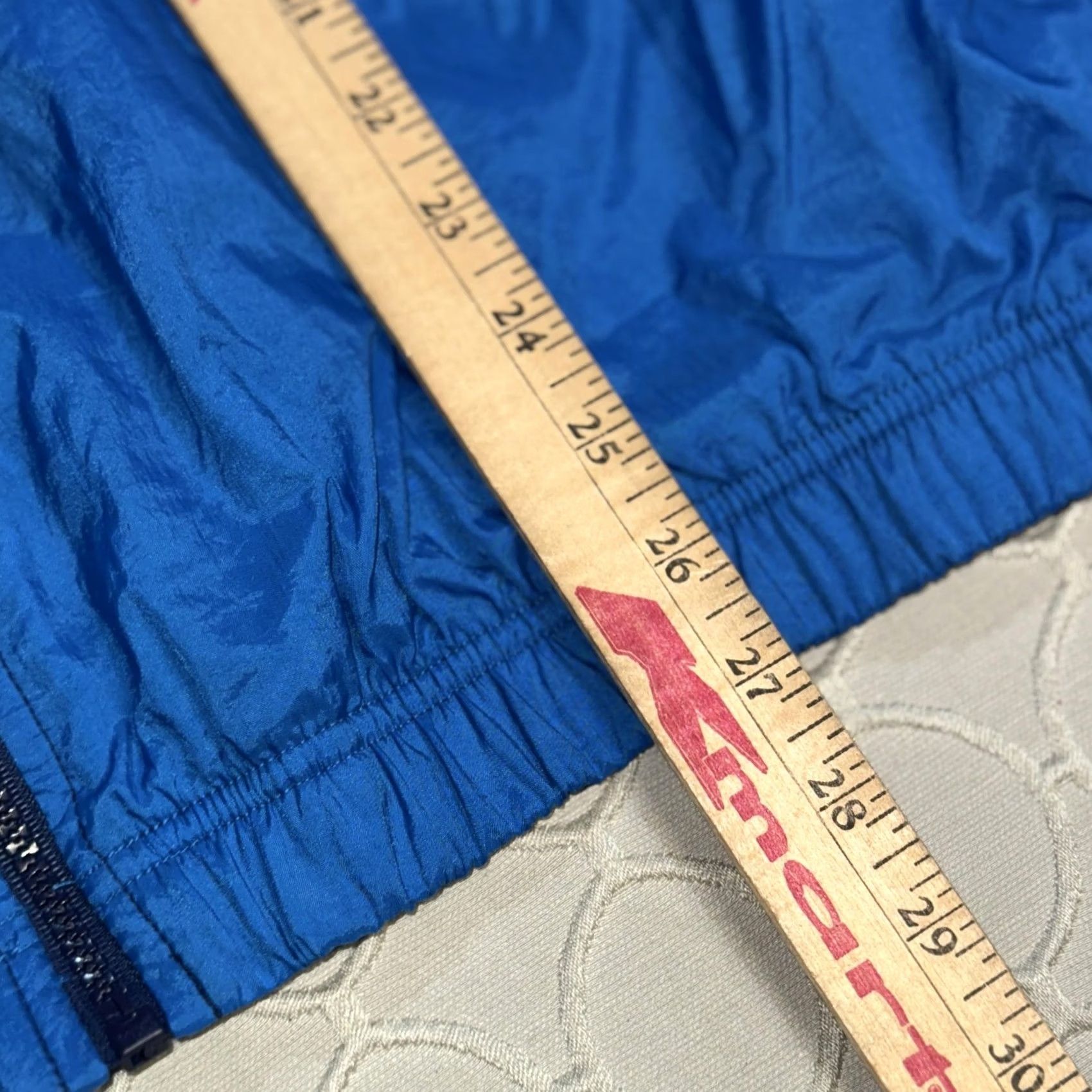 Nike VINTAGE Nike Windbreaker Jacket Mens Large Blue White Full Zip 90s Swoosh Logo Size US L / EU 52-54 / 3 - 7 Thumbnail