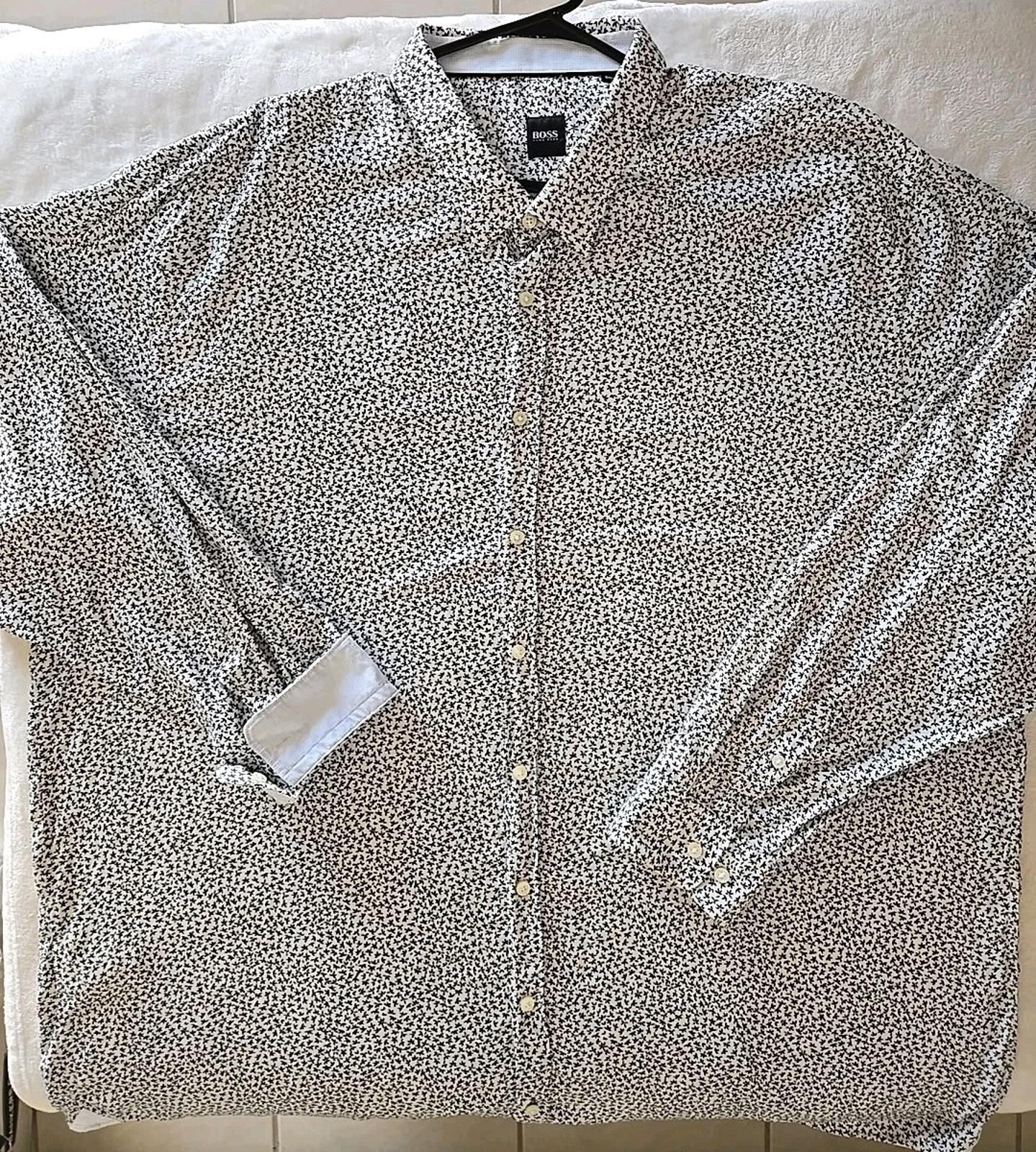 Hugo Boss BOSS Hugo Boss Men's 5XL Button Up Long Sleeve Shirt SOFT Size US XXL / EU 58 / 5 - 3 Thumbnail