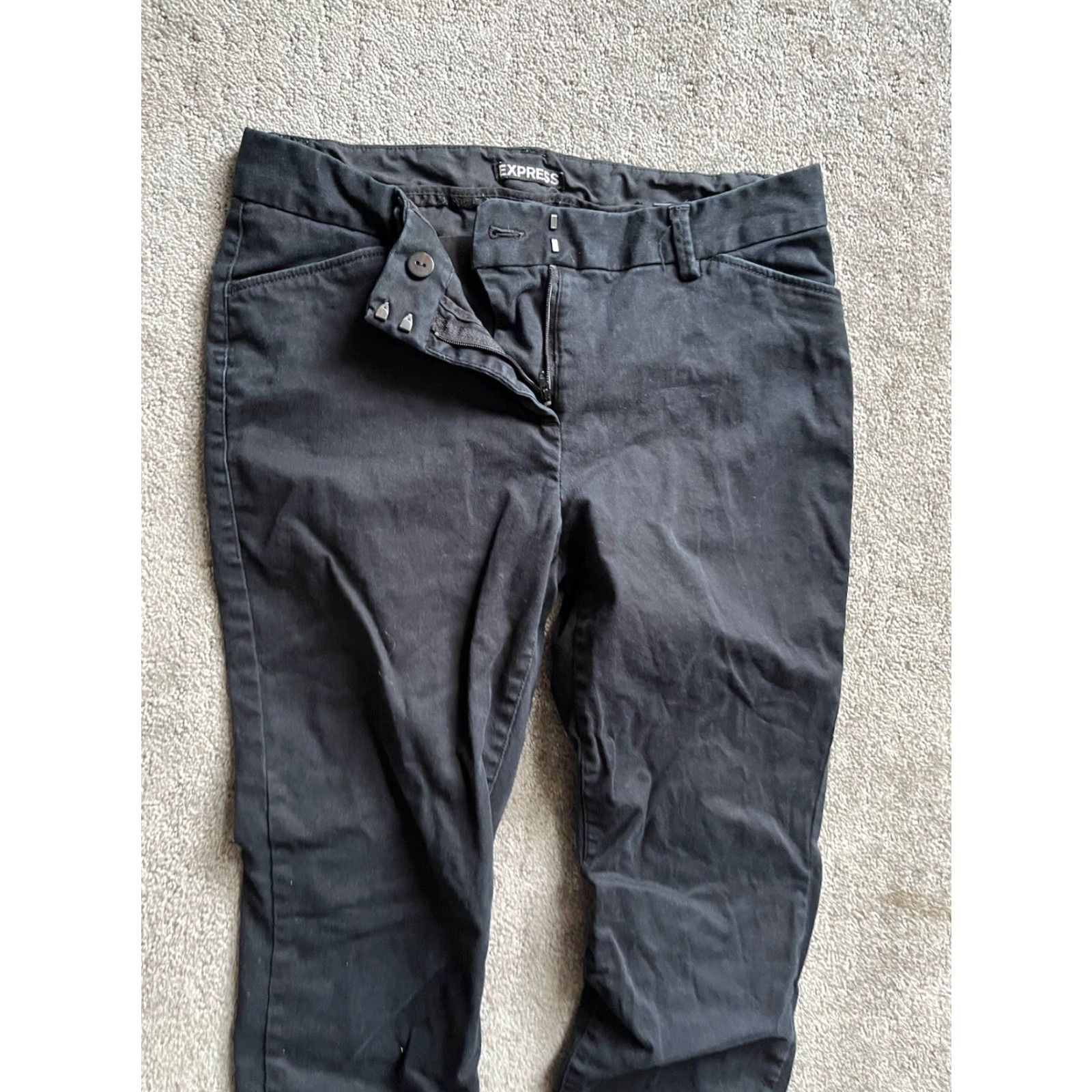 Express Express Black Stretch Skinny Chino Pants 2R Slim Women Dress Pants Size 26" / US 2 / IT 38 - 2 Thumbnail