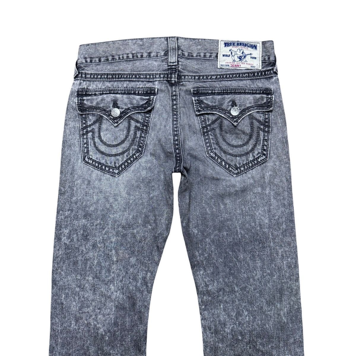 True Religion True Religion Black Grey Skinny Jeans Size US 33 - 8 Thumbnail