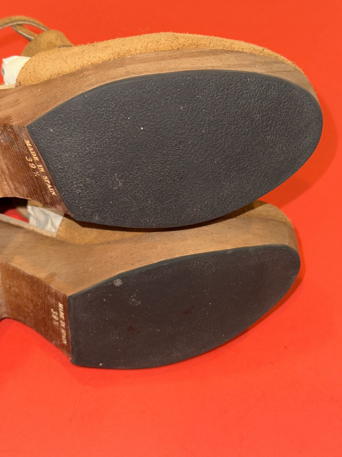 Free People Free People Cedar Wood Tan Suede Platform Clogs Heels 9 US Size US 9 / IT 39 - 10 Thumbnail