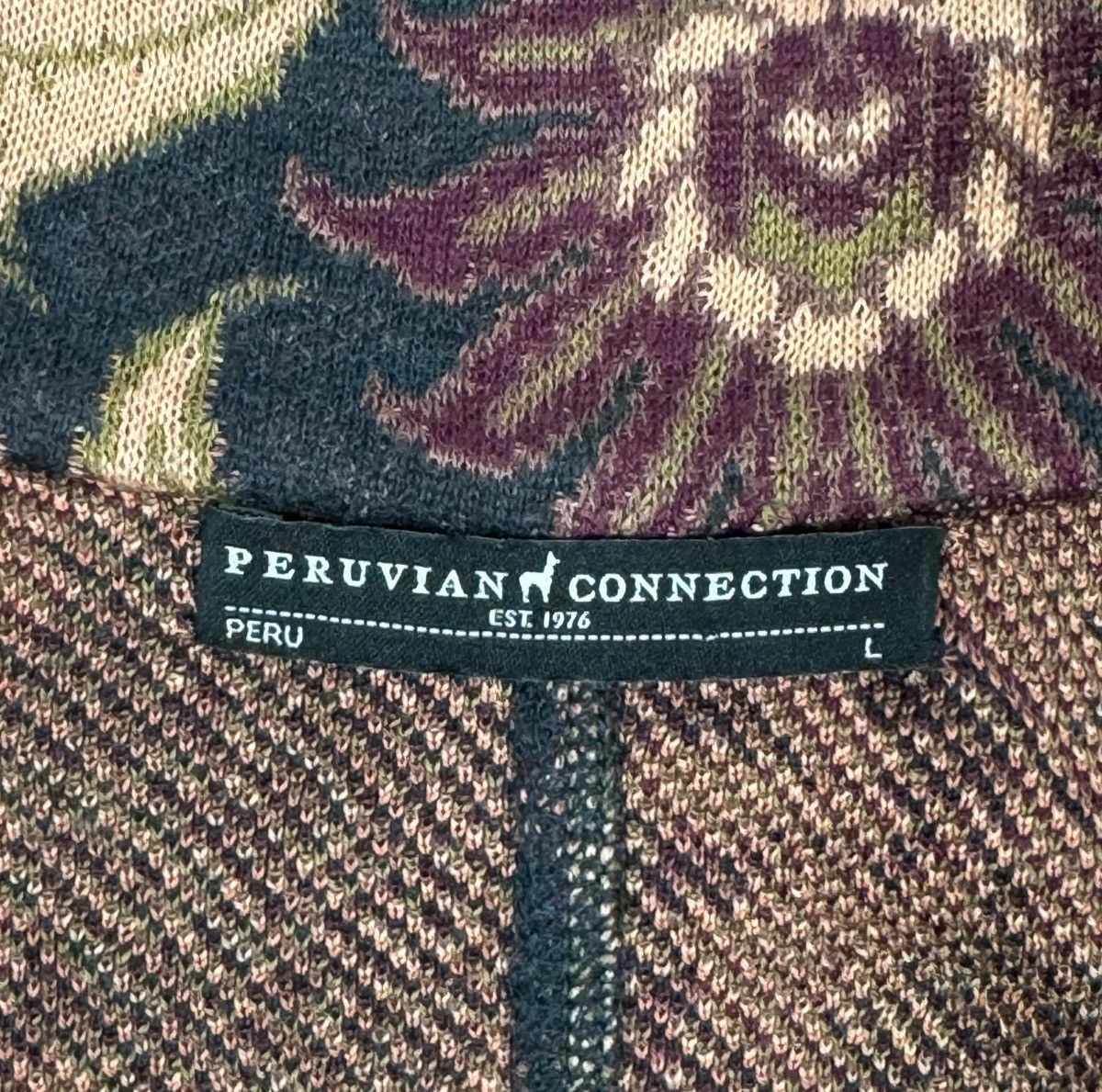 Other Peruvian Connection Pima Cotton Blazer Floral Printed Knit Size L / US 10 / IT 46 - 8 Thumbnail
